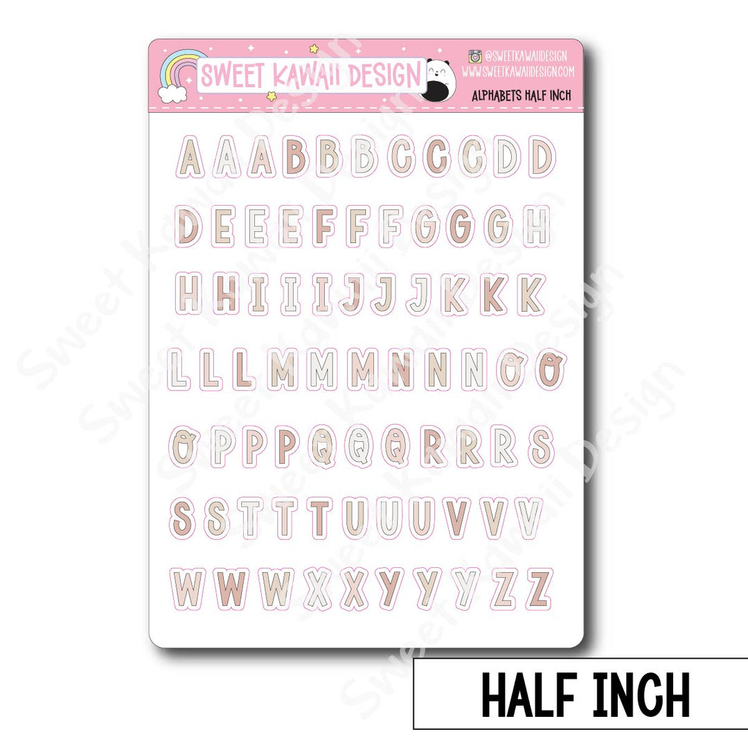 Alphabet Stickers - Options Available