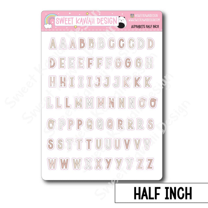 Alphabet Stickers - Options Available