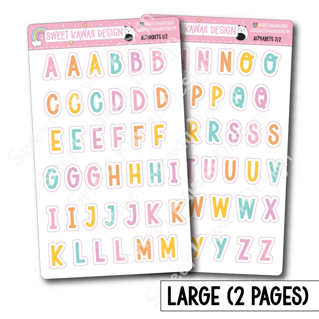 Alphabet Stickers - Options Available