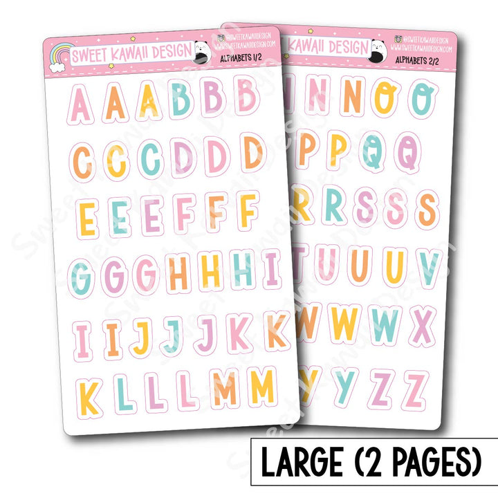 Alphabet Stickers - Options Available