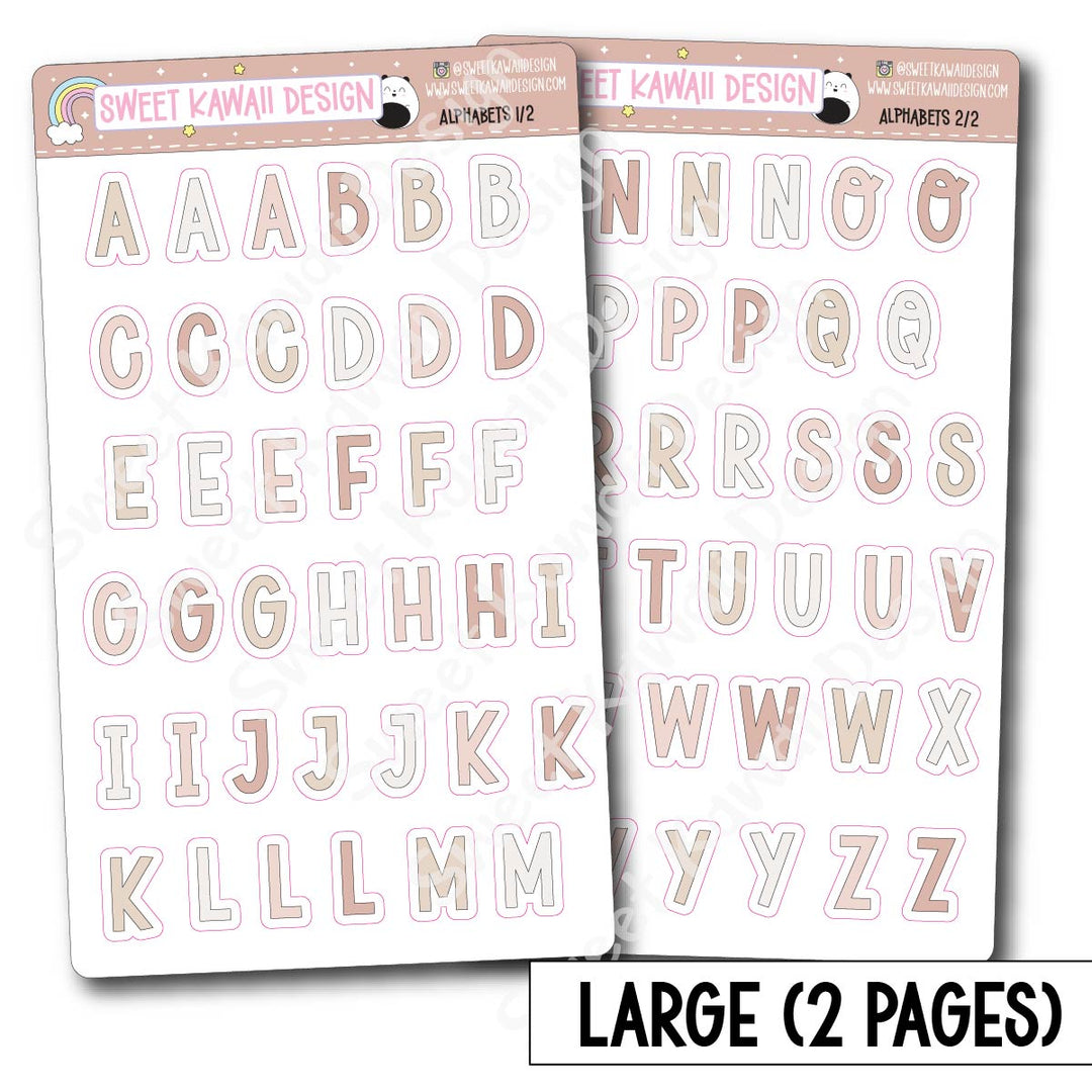 Alphabet Stickers - Options Available