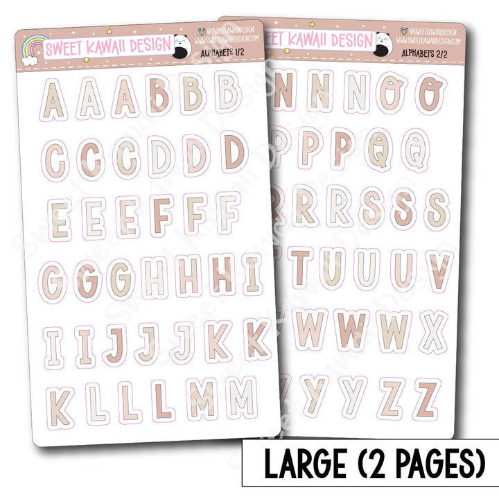 Alphabet Stickers - Options Available