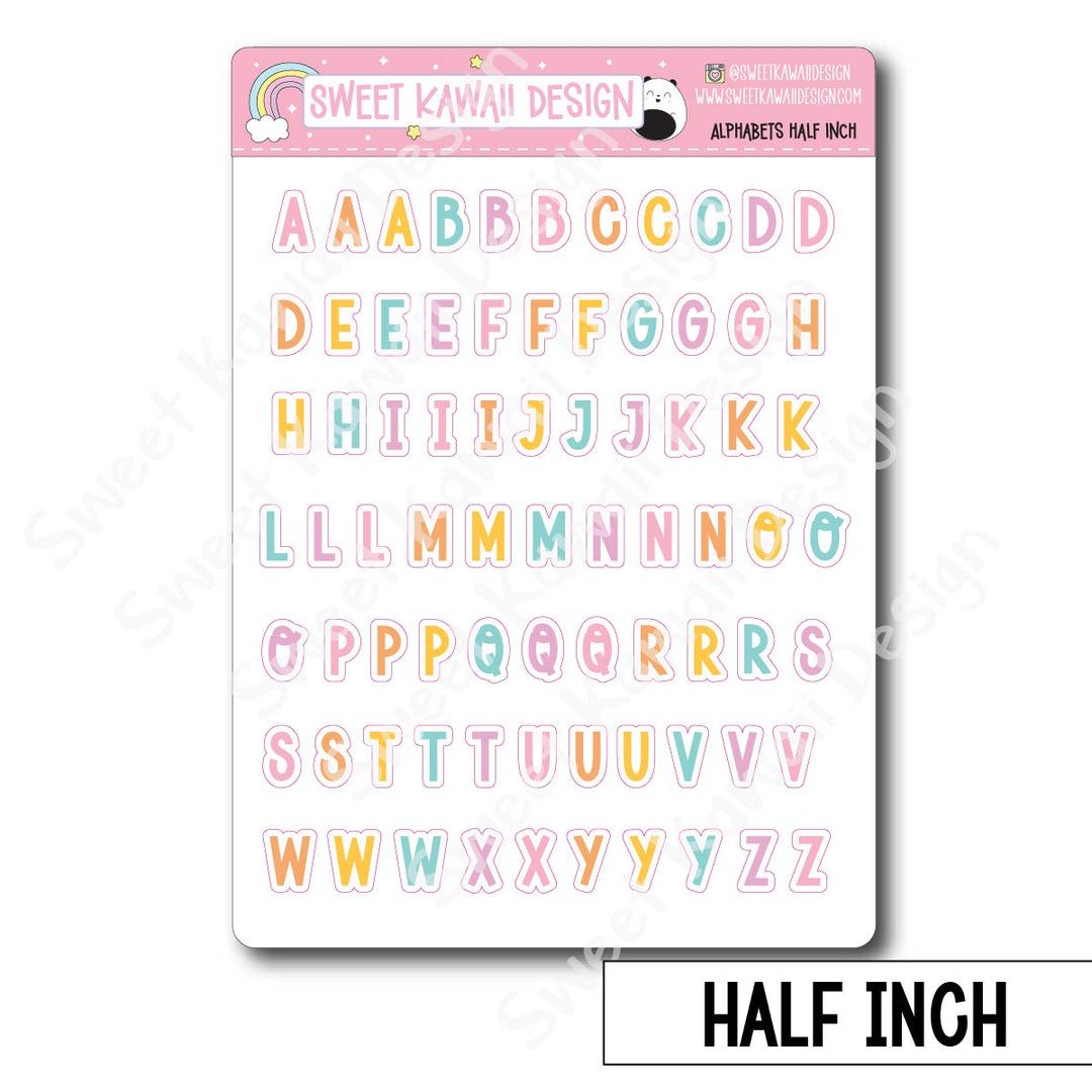 Alphabet Stickers - Options Available