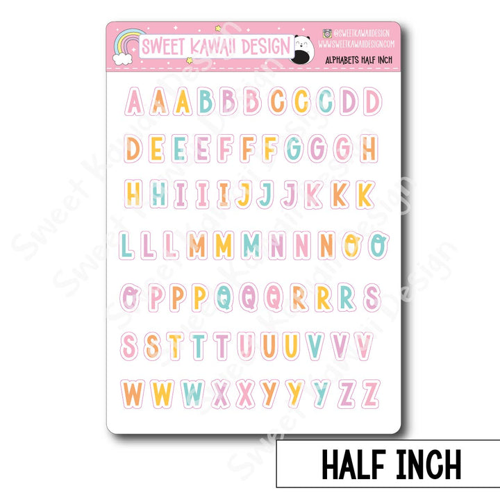 Alphabet Stickers - Options Available