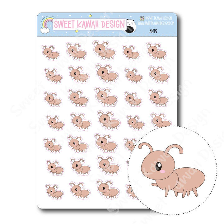 Kawaii Ant Stickers