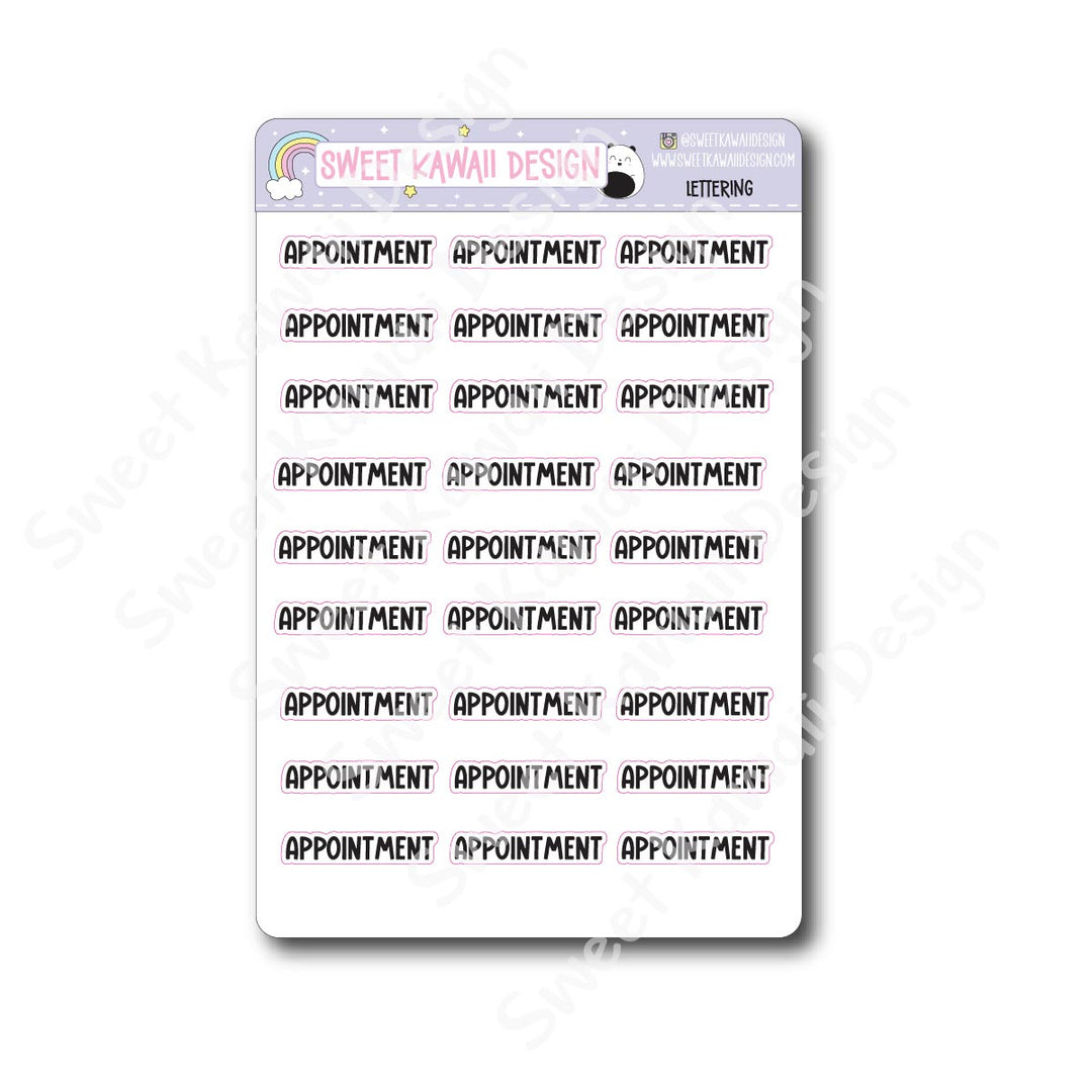 Lettering - Appointment