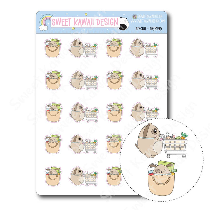 Kawaii Biscuit Stickers - Grocery