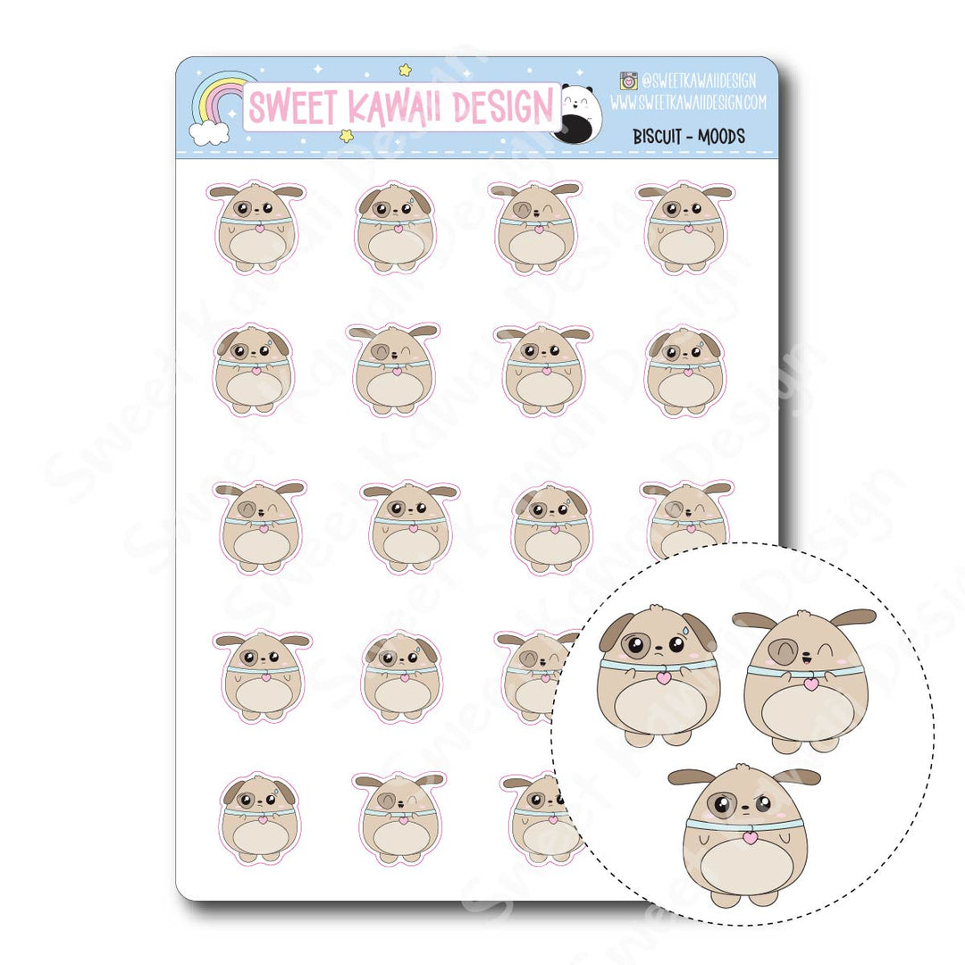 Kawaii Biscuit Stickers - Moods