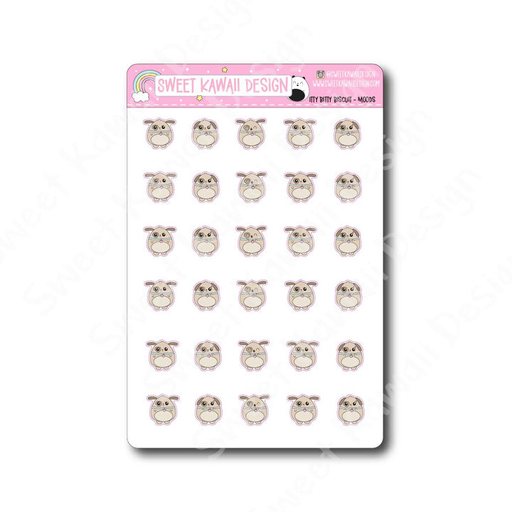 Kawaii Biscuit Stickers - Moods