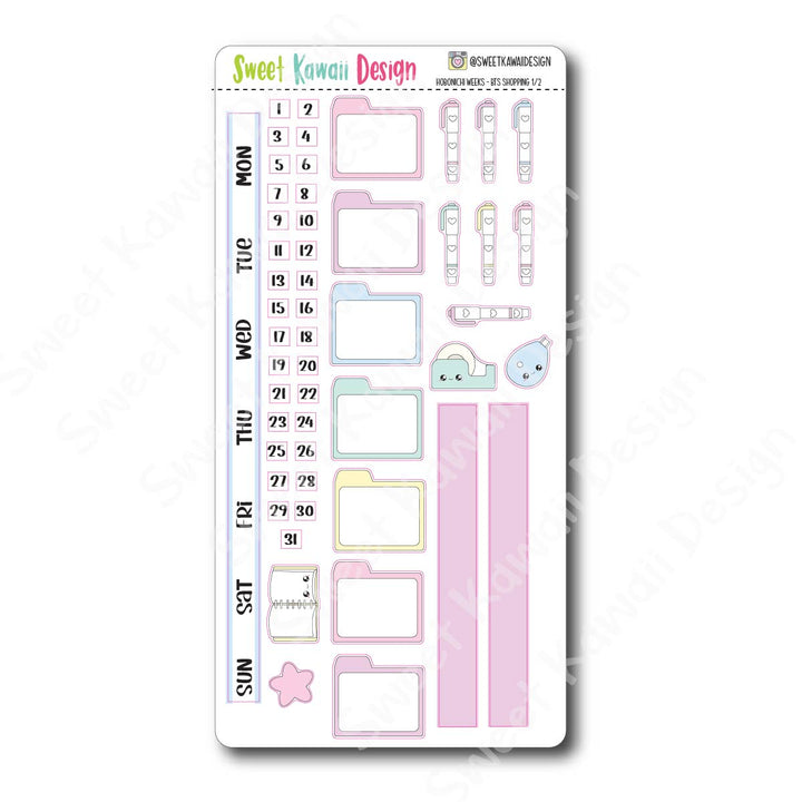 Kawaii Hobonichi Weeks Stickers - BTS Shopping