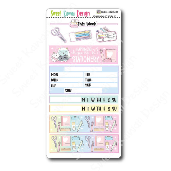 Kawaii Hobonichi Weeks Stickers - BTS Shopping