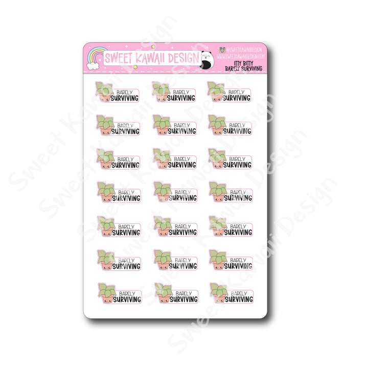 Kawaii Barely Surviving Stickers