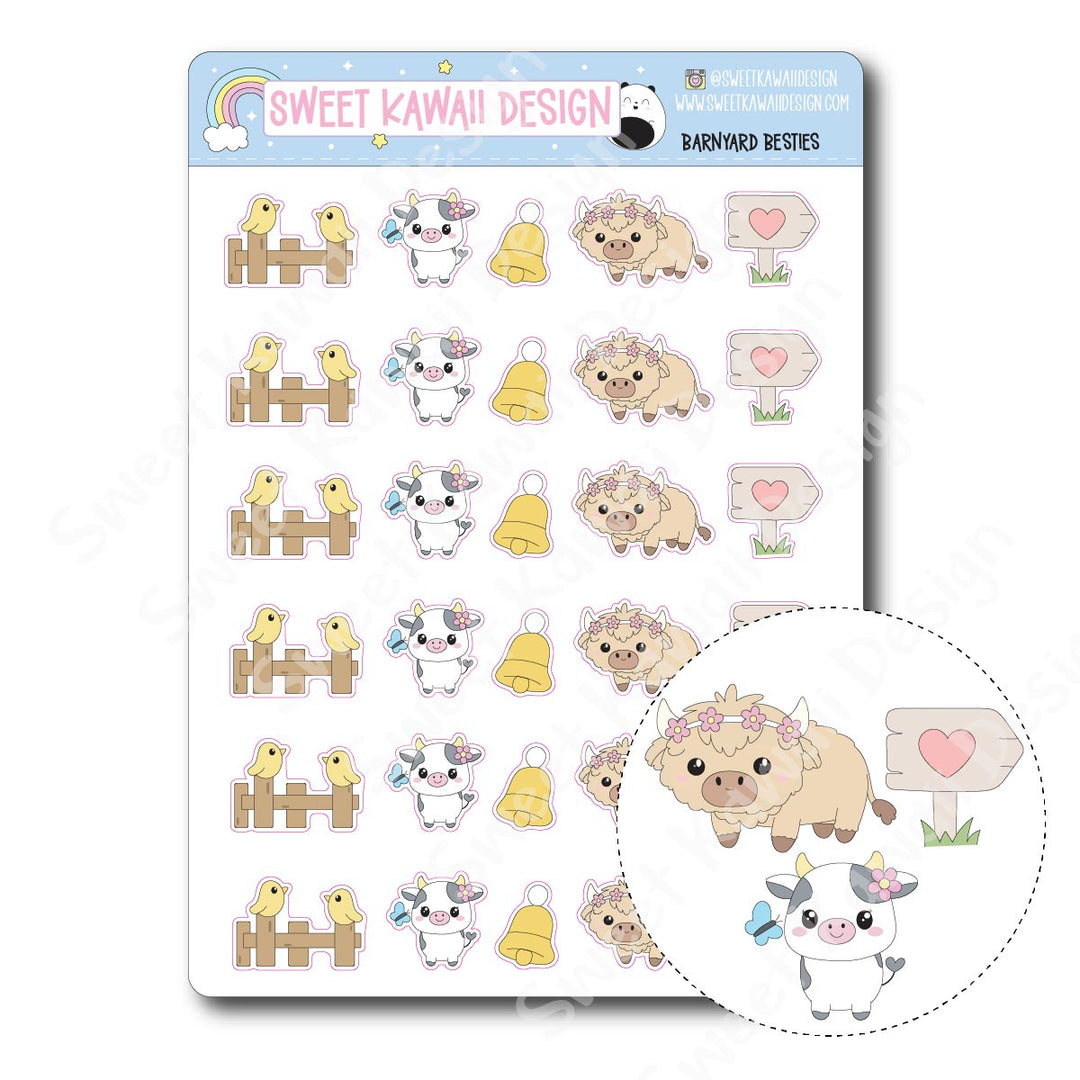 Kawaii Barnyard Besties Stickers