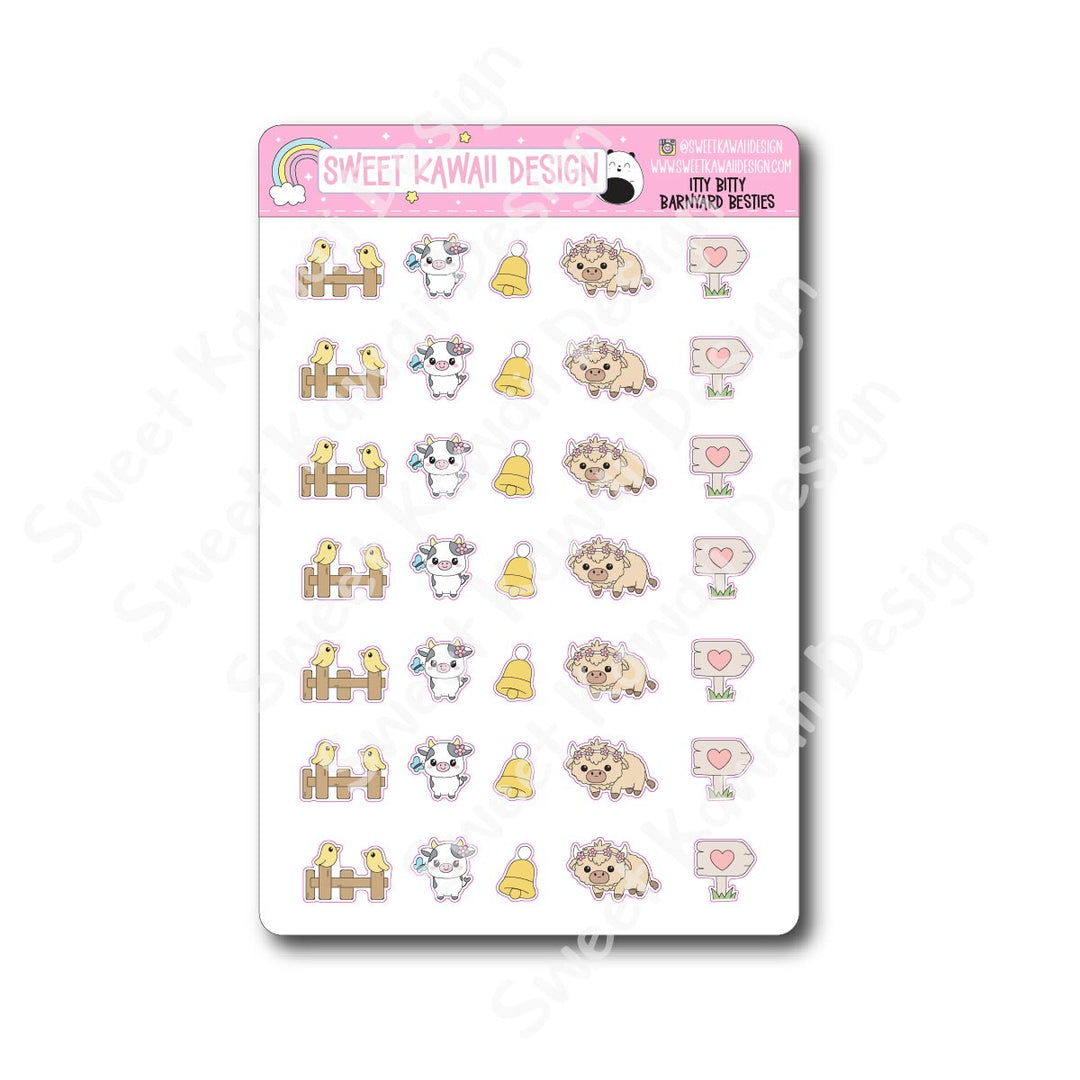 Kawaii Barnyard Besties Stickers