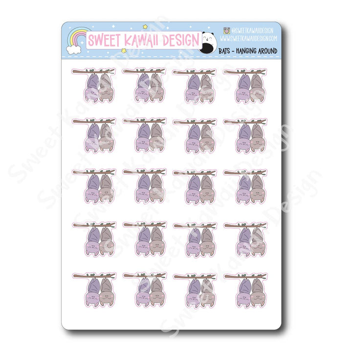 Kawaii Bat Stickers  - Hanging Around