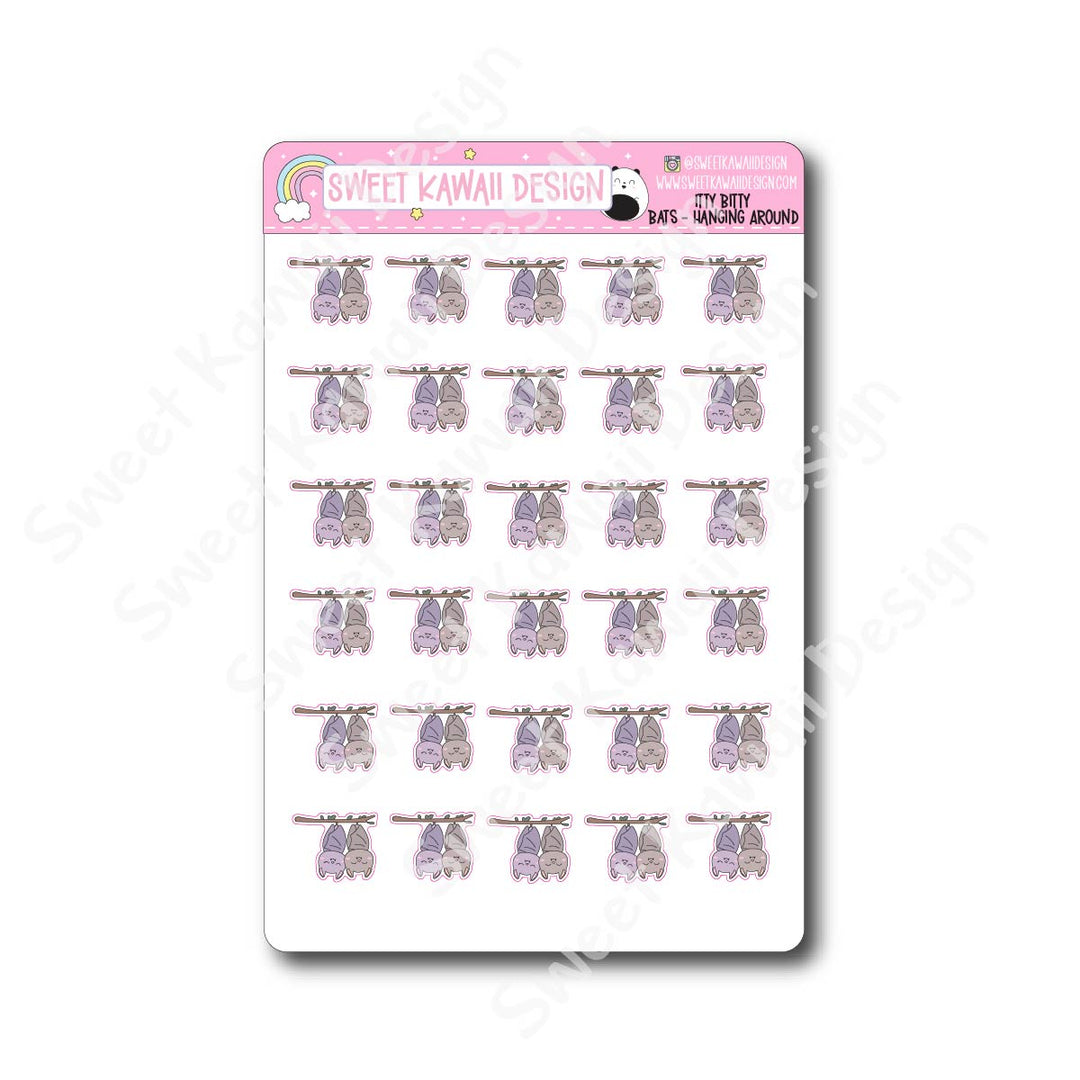 Kawaii Bat Stickers  - Hanging Around