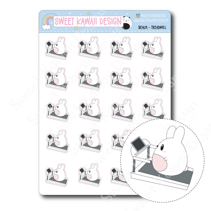 Kawaii Beaux Stickers - Treadmill