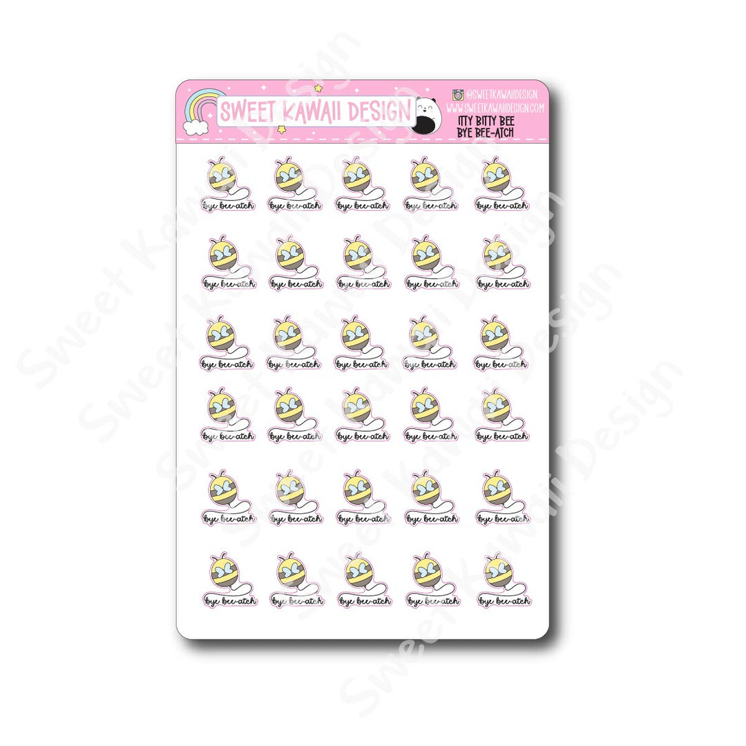 Kawaii Bee Stickers - Bye Bee-atch