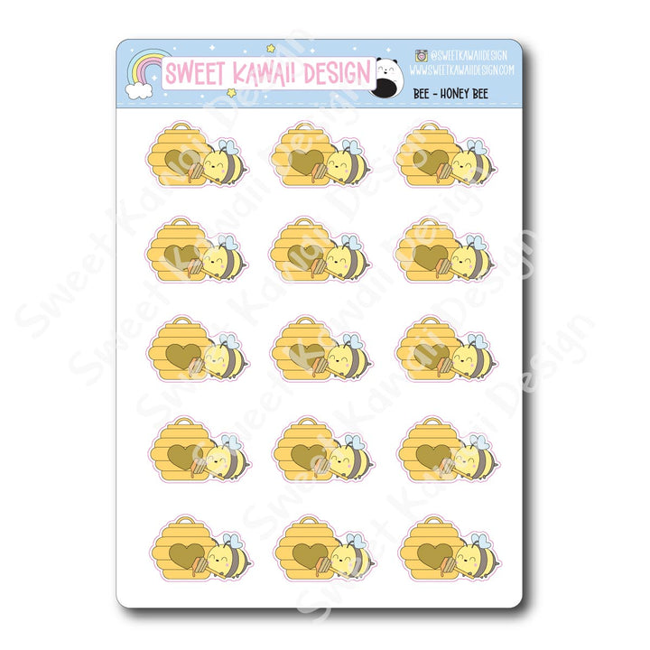 Kawaii Bee Stickers - Honey Bee