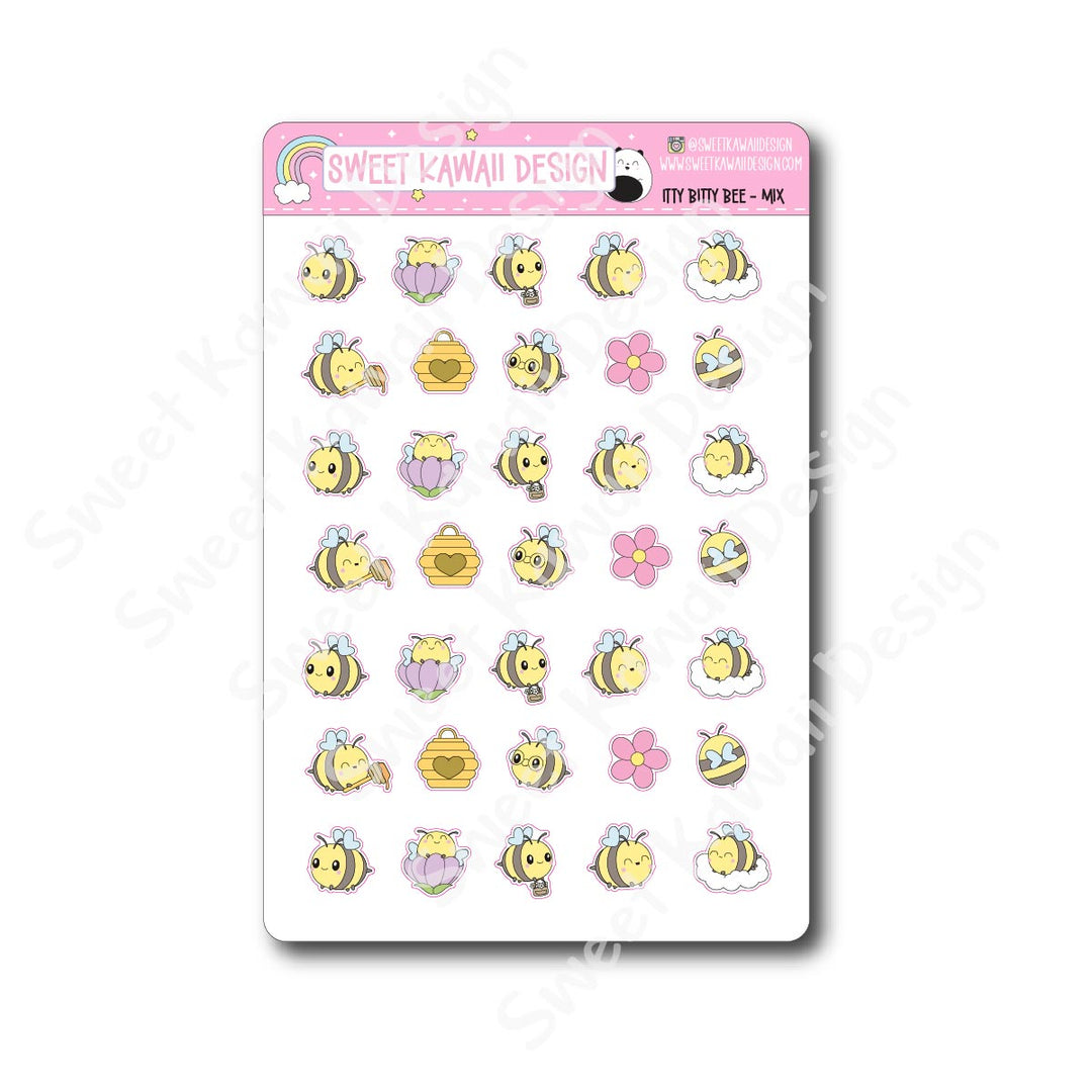 Kawaii Bee Stickers - Mix