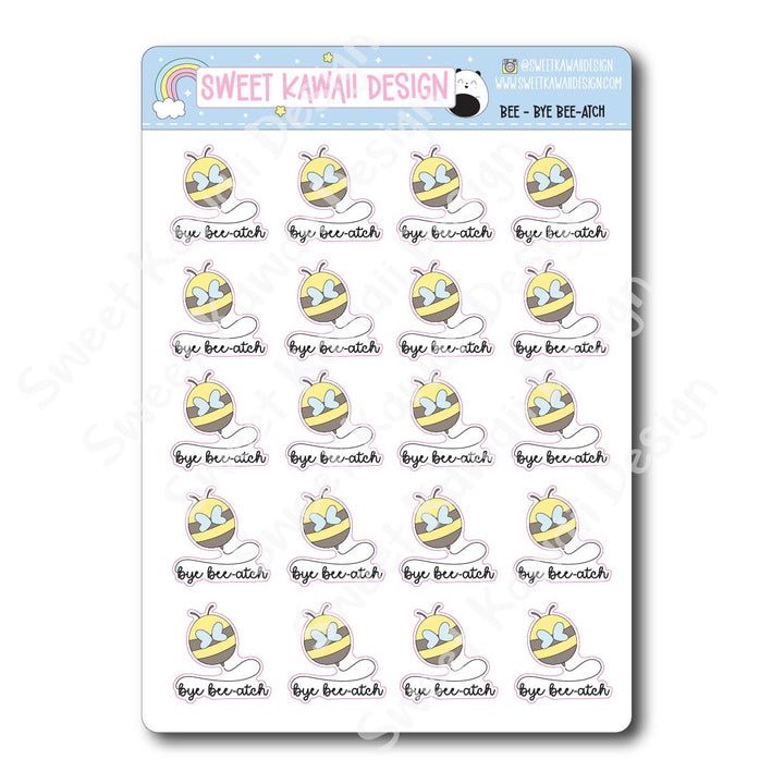 Kawaii Bee Stickers - Bye Bee-atch