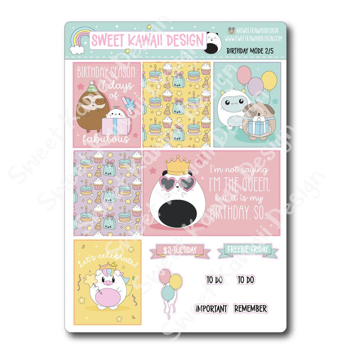 Weekly Kit - Birthday Mode - SIZE OPTIONS AVAILABLE