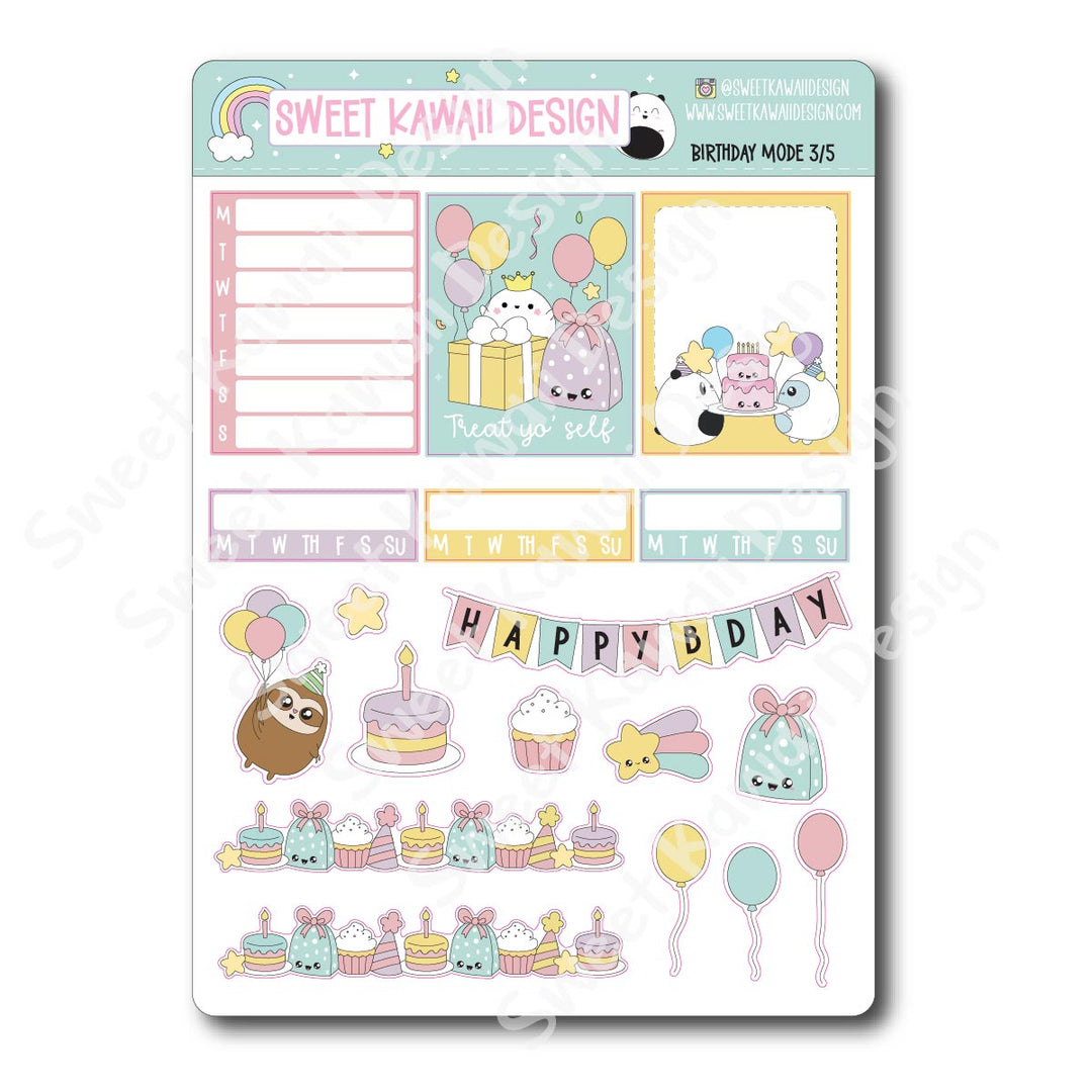 Weekly Kit - Birthday Mode - SIZE OPTIONS AVAILABLE