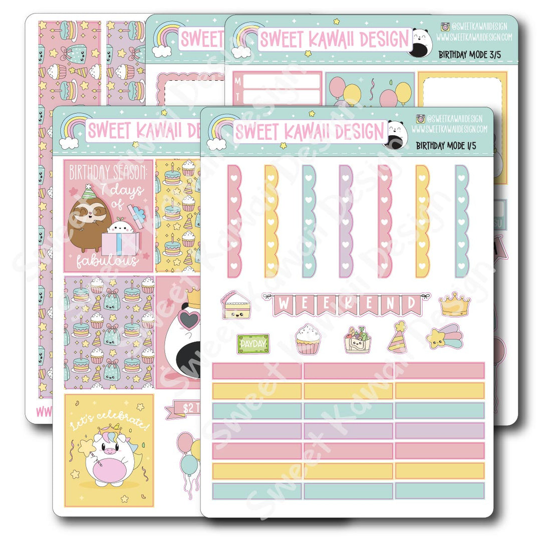 Weekly Kit - Birthday Mode - SIZE OPTIONS AVAILABLE