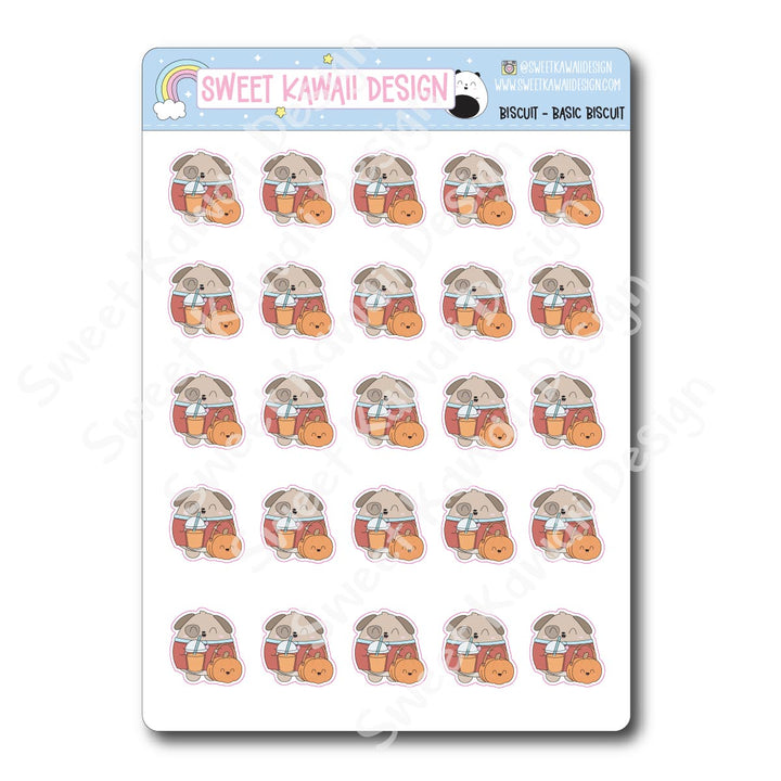 Kawaii Biscuit Stickers - Basic Fall Biscuit