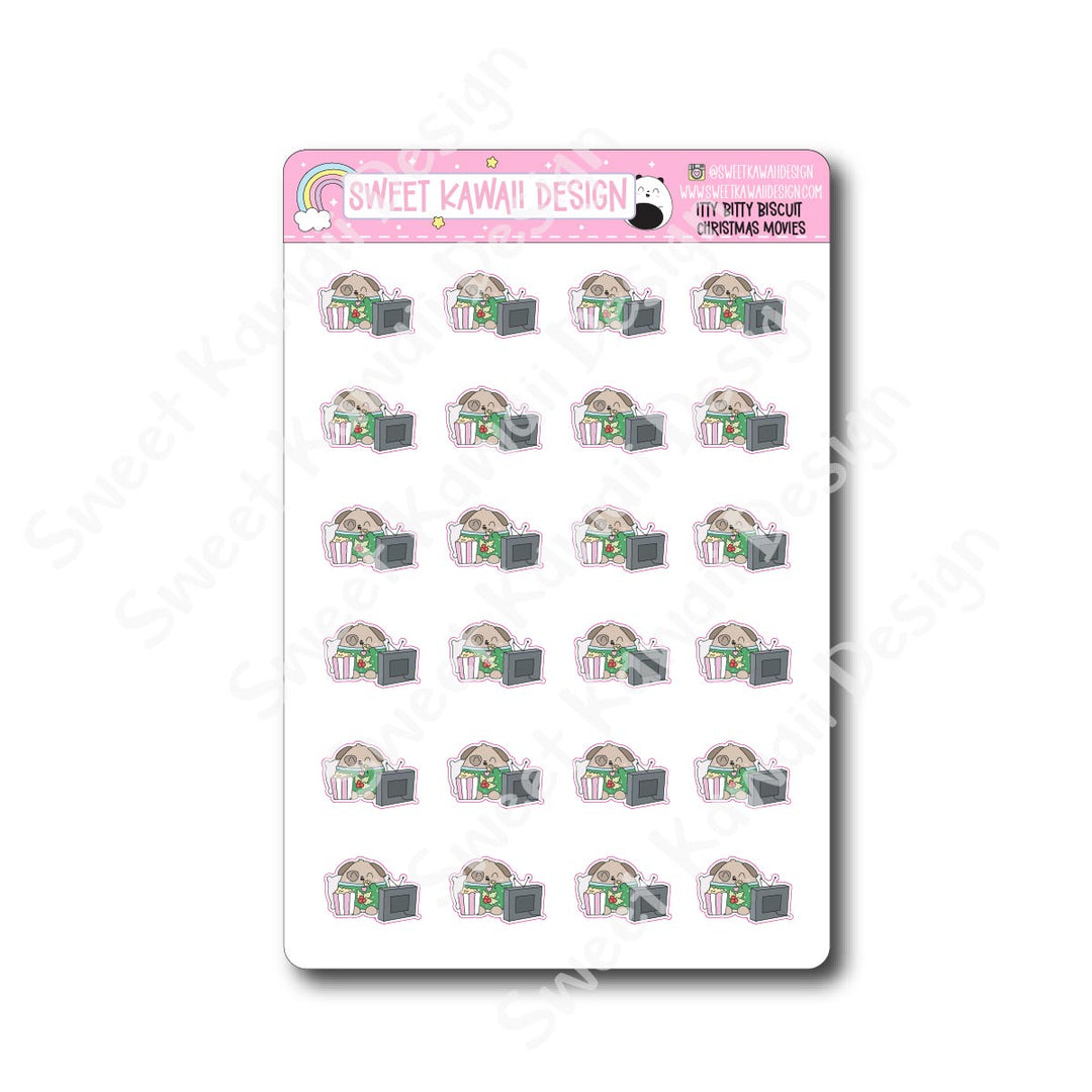 Kawaii Biscuit Stickers - Christmas Movies