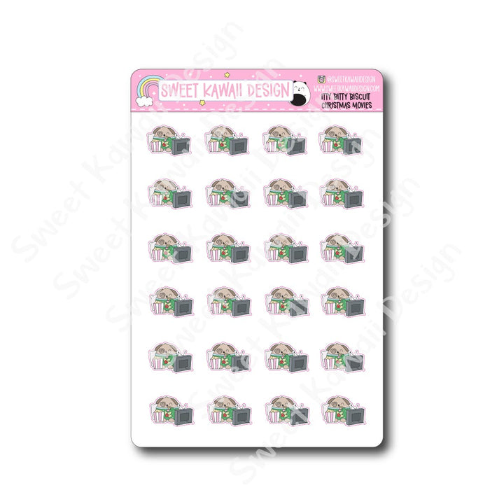 Kawaii Biscuit Stickers - Christmas Movies