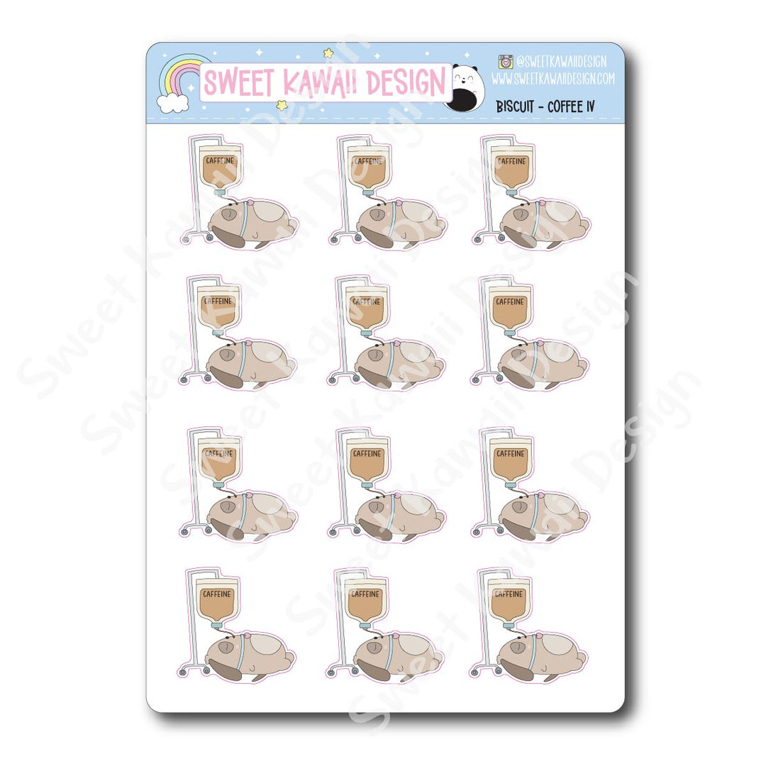 Kawaii Biscuit Stickers -  Coffee IV