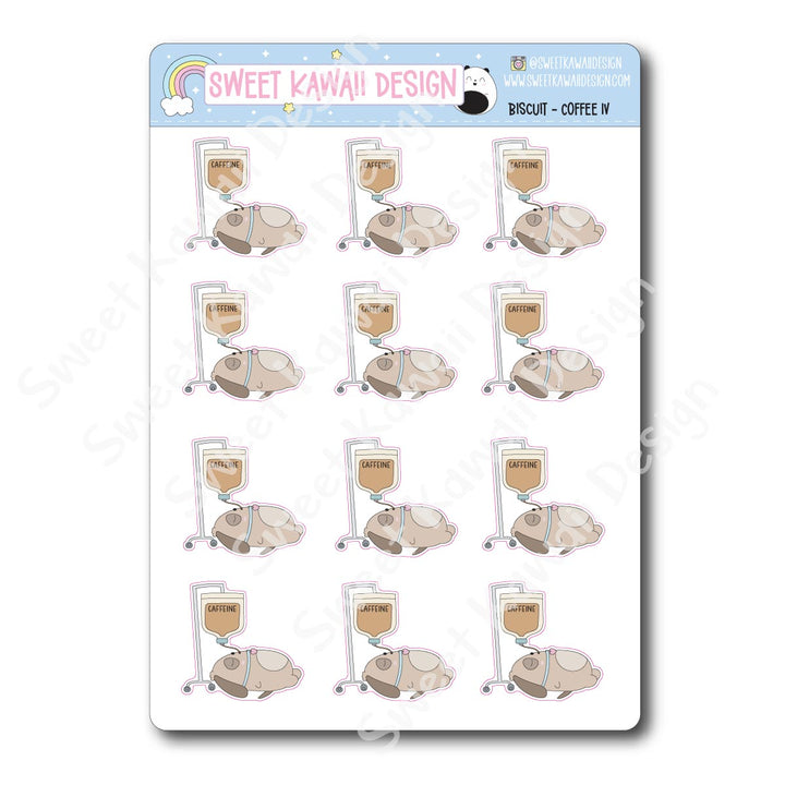Kawaii Biscuit Stickers -  Coffee IV