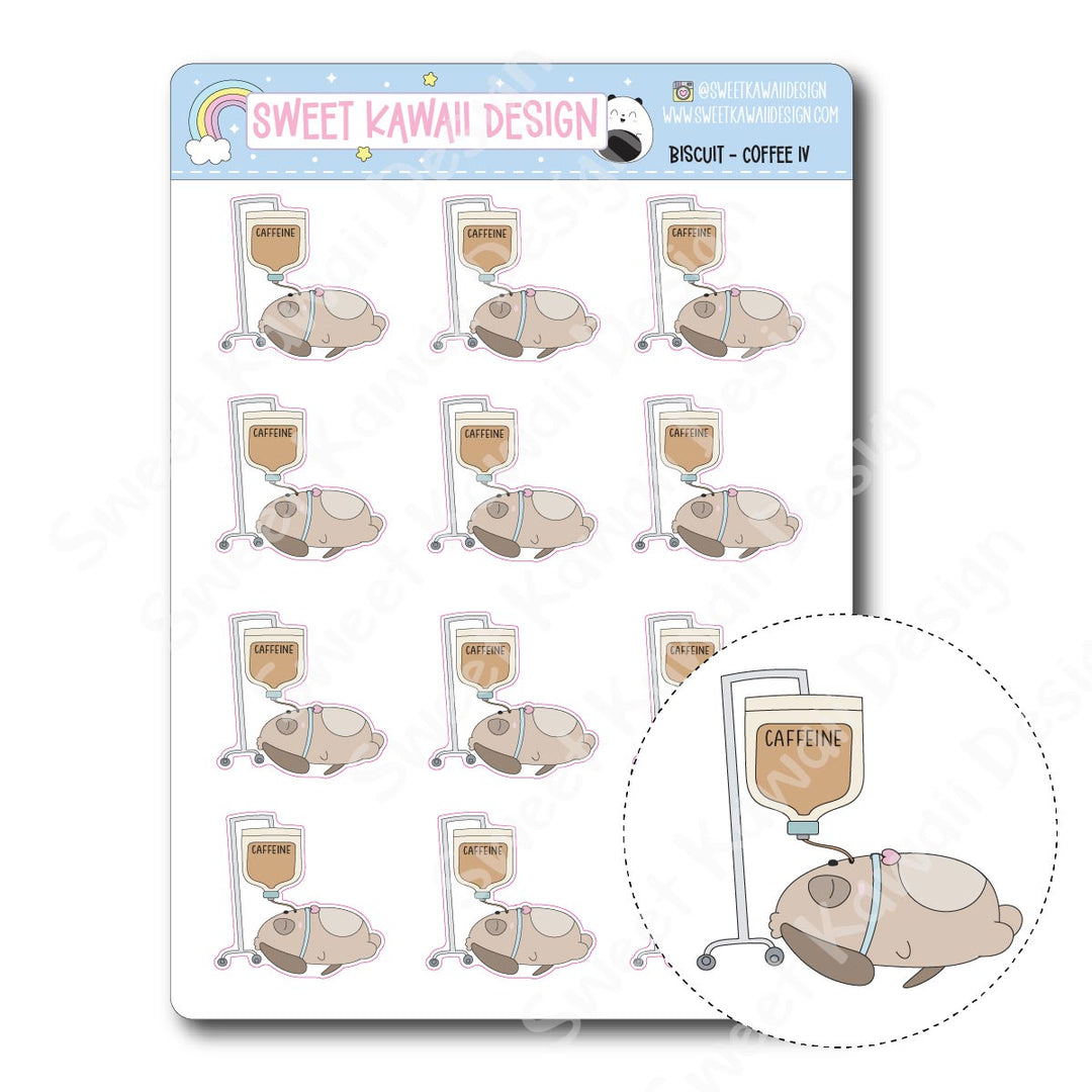 Kawaii Biscuit Stickers -  Coffee IV