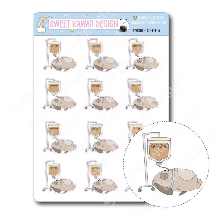 Kawaii Biscuit Stickers -  Coffee IV