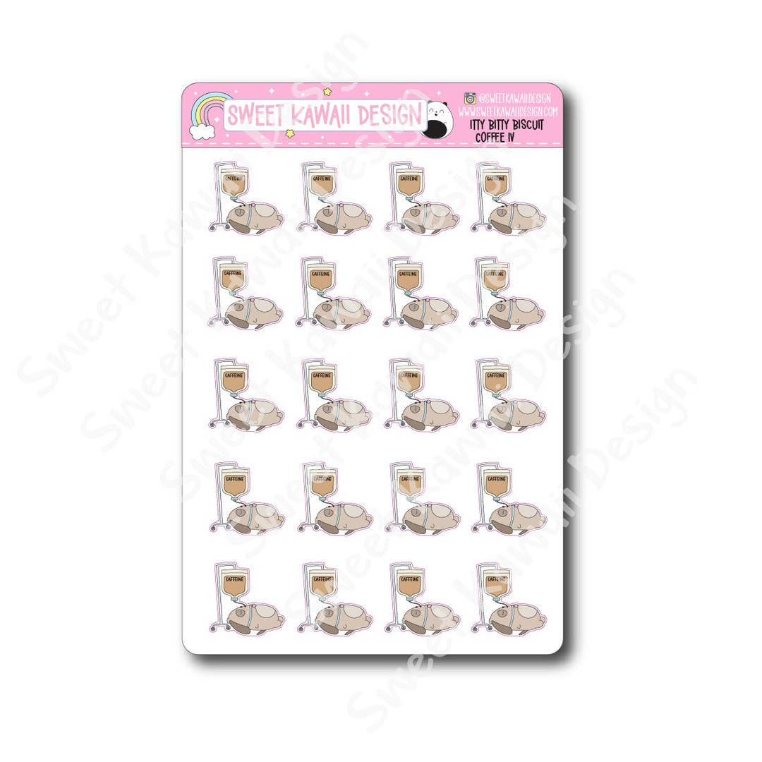 Kawaii Biscuit Stickers -  Coffee IV