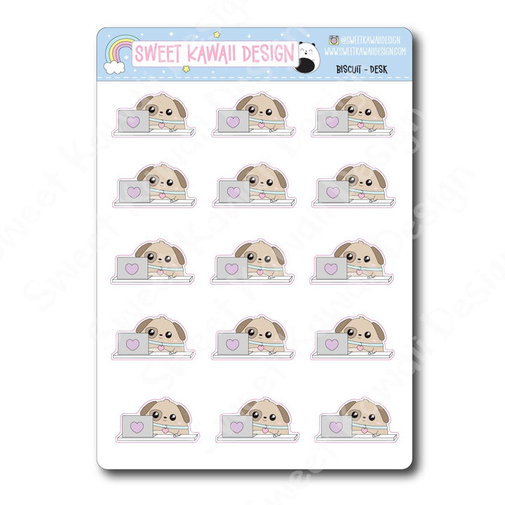 Kawaii Biscuit Stickers - Desk