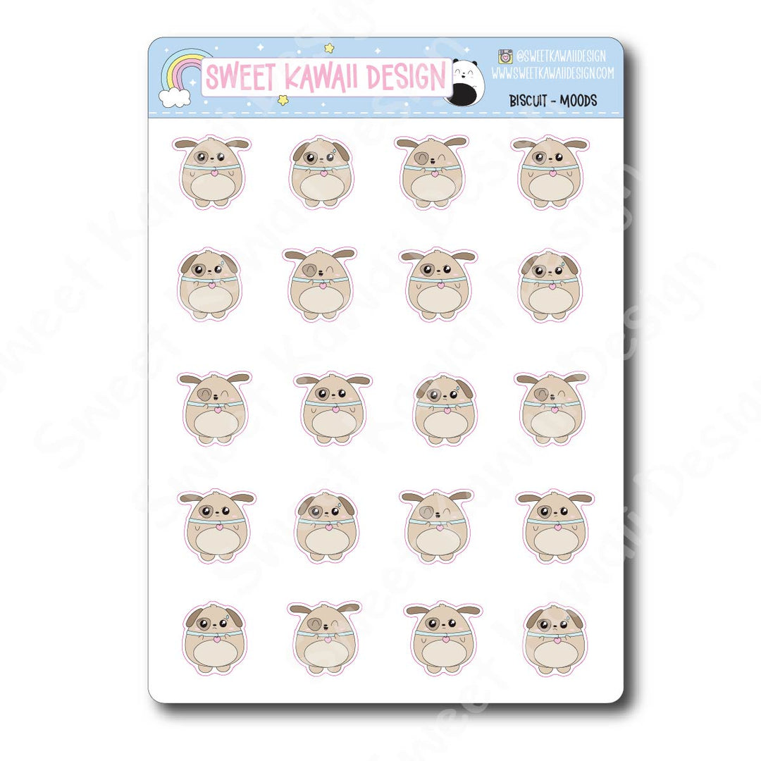 Kawaii Biscuit Stickers - Moods