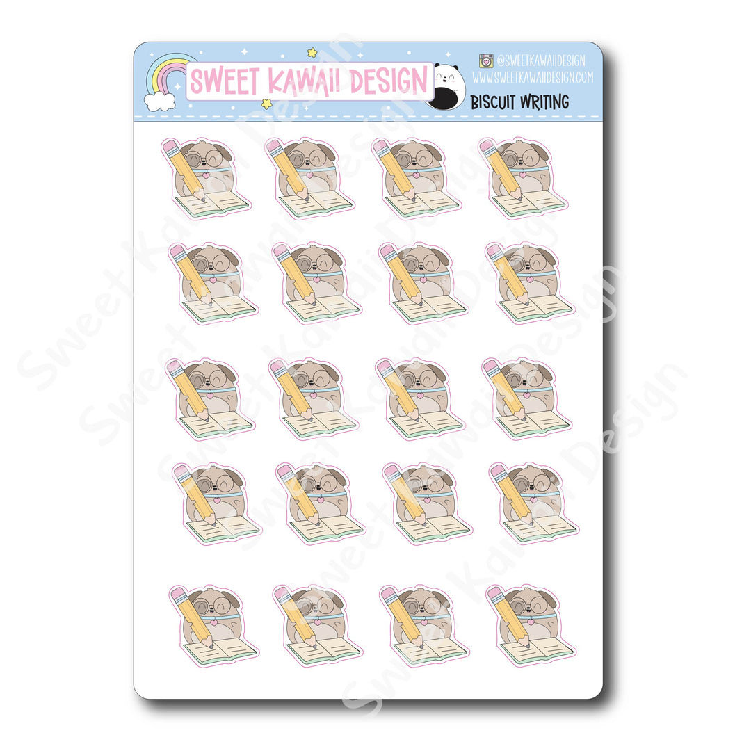 Kawaii Biscuit Stickers - Writing