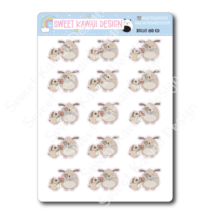 Kawaii Biscuit and Kid Stickers