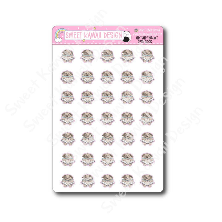 Kawaii Biscuit Stickers - Open Book
