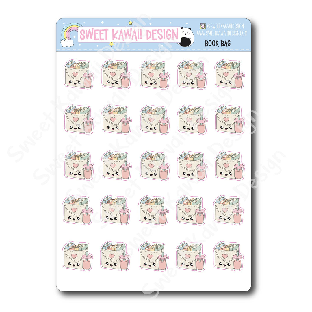 Kawaii Book Bag Stickers