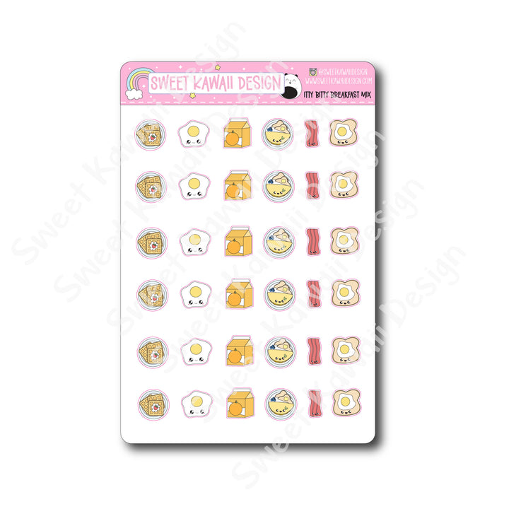Kawaii Breakfast Mix Stickers