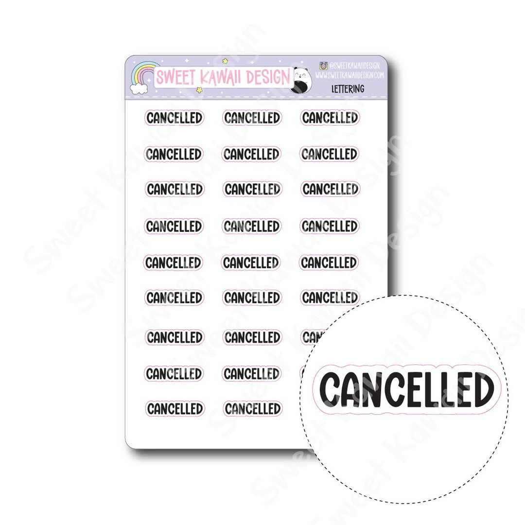 Lettering - Cancelled