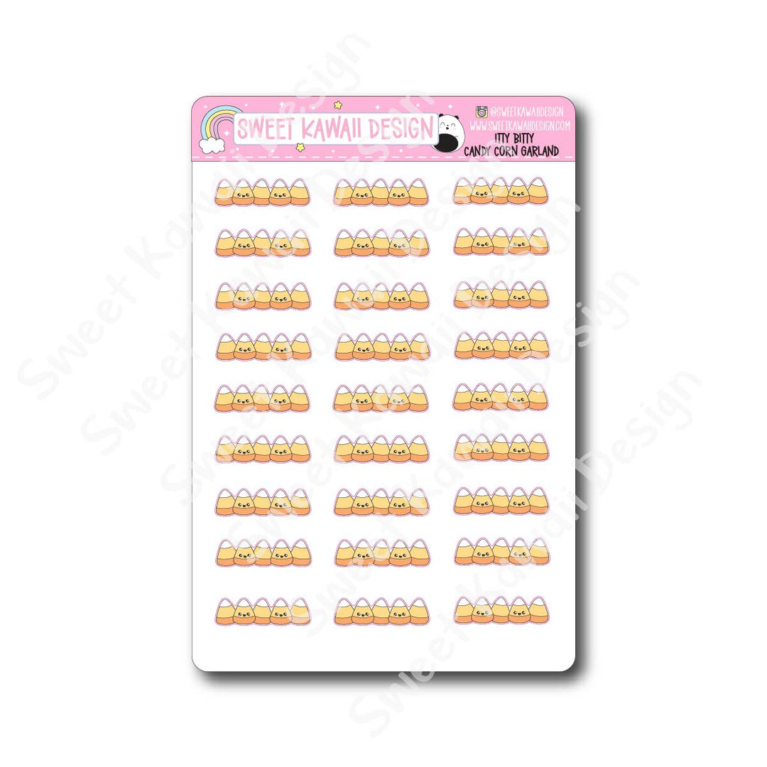 Kawaii Candy Corn Garland Stickers