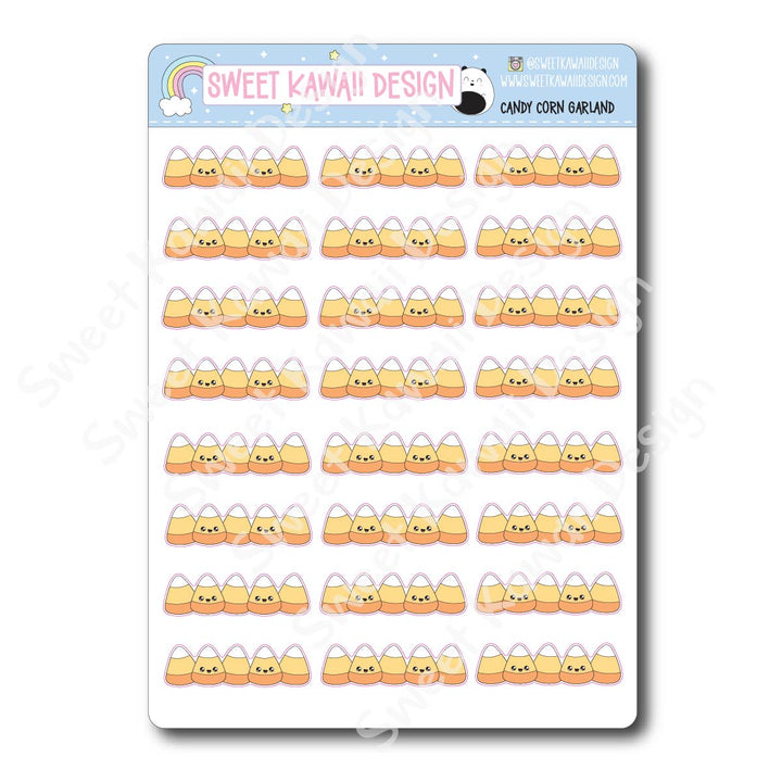 Kawaii Candy Corn Garland Stickers