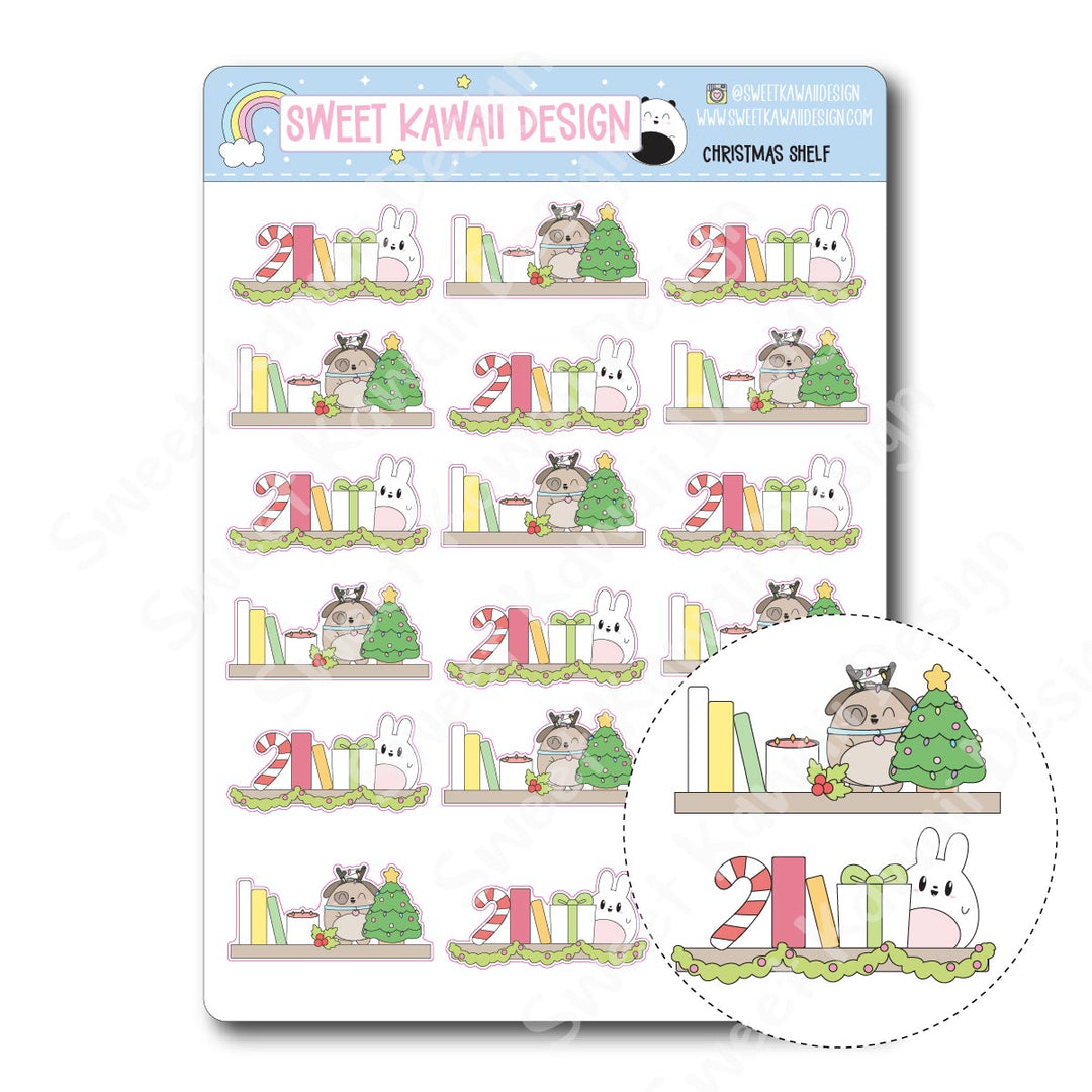 Kawaii Christmas Shelf Stickers