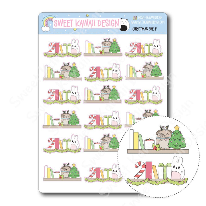 Kawaii Christmas Shelf Stickers