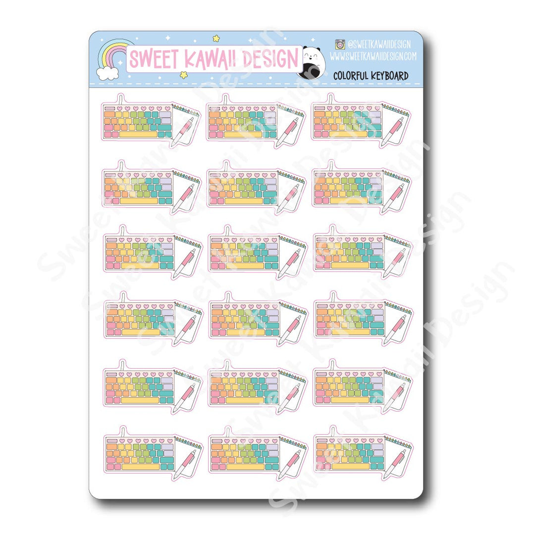 Kawaii Colorful Keyboard Stickers