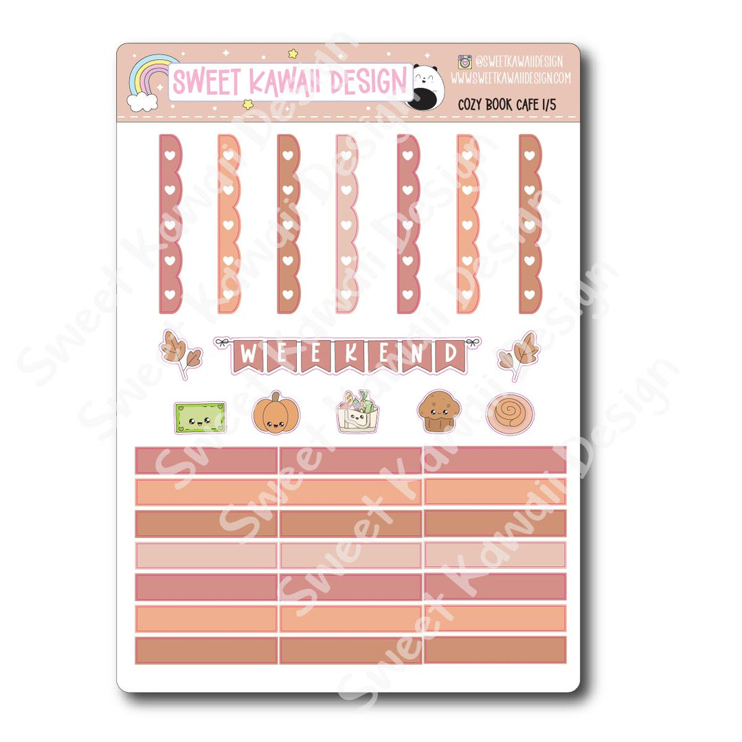 Weekly Kit - Cozy Book Cafe - SIZE OPTIONS AVAILABLE